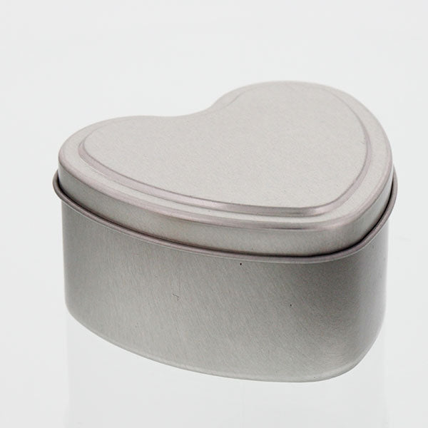 20 Pack 2 Oz Metal Tins with Lids, Heart Shaped Tin Boxes, Empty Candle  Jars Can